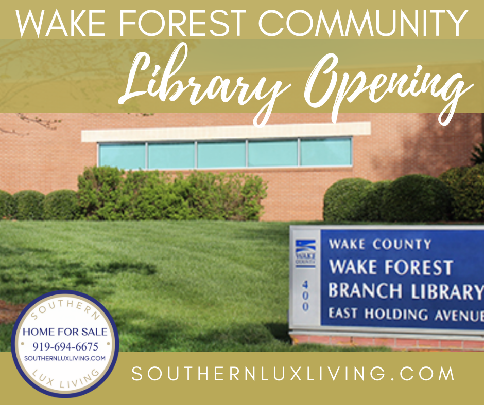 Wake Forest Library Set To ReOpen!